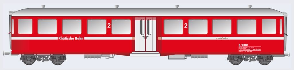 „Fliegender Rätier“, Neues Design, Drehfalttüren, Metall/Kunststoff Mischbauweise, LÜP.: 787 mm